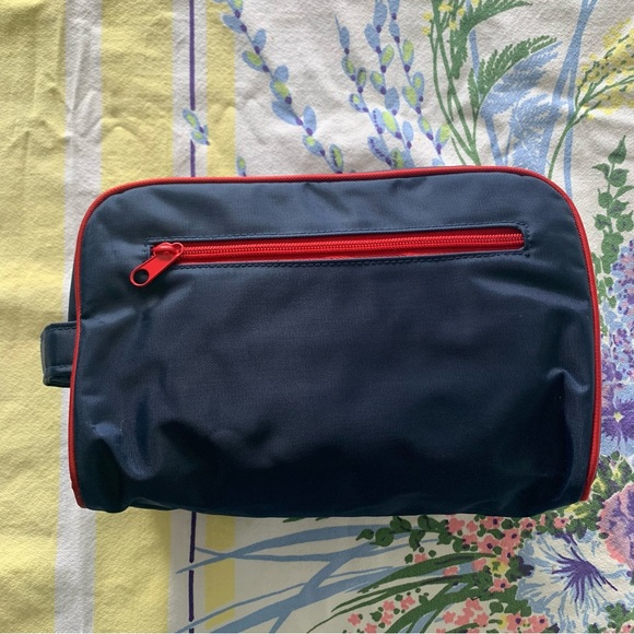 Men’s Vintage Y2K TOMMY HILFIGER DOPP Kit Shaving Toiletries Zip Bag Navy Blue - Picture 6 of 12